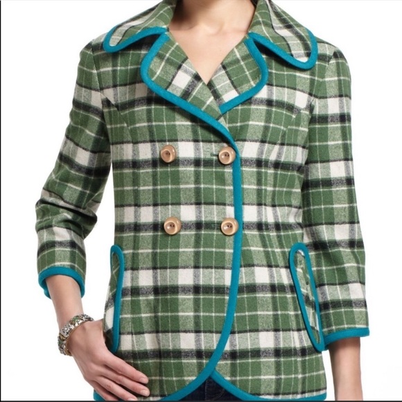 Anthropologie Jackets & Blazers - Classic Anthropologie Plaid Peacoat